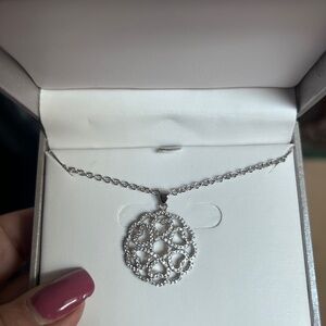 Cubic zirconia heart necklace